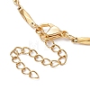 Ion Plating(IP) 304 Stainless Steel Faceted Bar Link Chain Bracelet Makings X-AJEW-JB01184-01-3