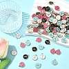 104Pcs 4 Colors Initial Letter A~Z Alphabet Enamel Charms ENAM-FS0003-90-8