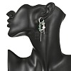4 Pairs 4 Styles Natural Amethyst & Aquamarine & Green Aventurine & Eagle Eye Stone Chips Drop Earrings EJEW-TA00817-4