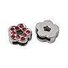 Alloy with Rhinestone Slide Charms RB-NH0002-04P-2