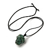 Irregular Nuggets Natural Fluorite Pendant Necklace G-H286-02G-2