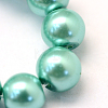 Baking Painted Pearlized Glass Pearl Round Bead Strands HY-Q330-8mm-32-3