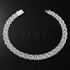 Zinc Alloy Full Crystal Rhinestone Cuban Link Chain Necklaces for Women Men FS-WG48DDB-04-1
