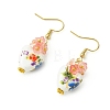 Handmade Porcelain & Acrylic Beads Dangle Earrings for Women EJEW-JE07329-6