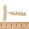 Mother's Day Brass Micro Pave Cubic Zirconia Pendants KK-K378-11G-3