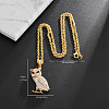 Alloy Full Crystal Rhinestone Owl Pendant Rope Chain Necklaces for Unisex WG4DB42-01-3