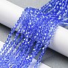 Transparent Electroplate Glass Beads Strands LS-EGLA-A039-T3mm-A07-4