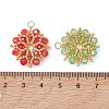 8Pcs 8 Colors AB Color Plated Glass Pendants PALLOY-MZ01314-3