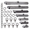 560Pcs 10 Styles Iron Slide On End Clasp Tubes DIY-TA0015-91-3