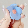 5 Colors Flower Silicone Key Cover Cap Keychains AJEW-DJ0005-51-6