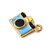 304 Stainless Steel Enamel Pendants STAS-G386-03G-01-2