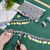 Plastic & Silver Wire Wavy Ribbon OCOR-WH0105-186-3