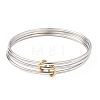 304 Stainless Steel Multi-strand Bangles BJEW-K271-02P-2