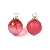 Two Tone Transparent Spray Painted Glass Pendants GLAA-N035-020A-C05-2