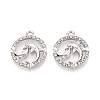 Alloy Rhinestone Pendants FIND-N008-30P-1
