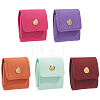 5Pcs 5 Colors PU Leather Ring Organizer Rolls ABAG-CL0001-68-7