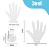 Tabletop Hand-shaped Acrylic Jewelry Display Stands ODIS-WH0043-13B-2