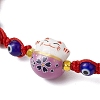 Adjustable Lanmpword Evil Eye Braided Bead Bracelet BJEW-JB11059-04-3