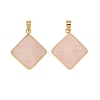 Natural Rose Quartz Pendants G-H359-03G-02-1