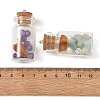 Natural Prehnite /Cultured Freshwater Pearl/Polymer Clay Rhinestone/Natural Amber/Amethyst /Blue Aventurine /Garnet/Rose Quartz  & Iron & Glass Jar Glass Bottles Pendants PALLOY-JF05963-3