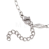 304 Stainless Steel Rhombus Cross Link Chain Necklaces NJEW-JN05939-6