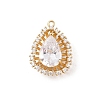 Brass Micro Pave Cubic Zirconia Pendants KK-E791-02G-1