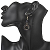 304 Stainless Steel Round Dangle Earrings EJEW-JE06786-02-3