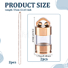 2Pcs 304 Stainless Steel with Clear Glass Column Urn Ashes Bottle Pendant Necklaces NJEW-FG0001-27RG-2