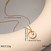 304 Stainless Steel Pave Clear Cubic Zirconia & Natural White Shell Pendant Necklaces for Women WG91666-07-1