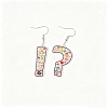 Printed Iron Acrylic Dangle Earrings WG12E88-01-2