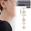 Brass Micro Pave Clear Cubic Zirconia Charms KK-BBC0005-16-2