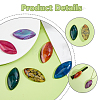 6Pcs 6 Styles Natural Crackle Agate & Brazilian Agate & Dragon Veins Agate Cabochons G-FH0002-63A-4