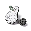 Halloween Ghost with Wine Bottle Zinc Alloy Enamel Pin Brooches JEWB-Q044-02D-3