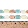 Natural Lemon Quartz & Flower Amazonite & Sunstone Beads Strands G-N358-02A-08-5