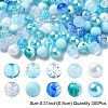 300Pcs 10 Styles Mixed Styles Acrylic Beads MACR-YW0002-99B-1