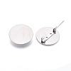 304 Stainless Steel Brooch Cabochon Settings STAS-E547-08L-P-1