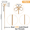 10Pcs Brass Chains Stud Earring Findings KK-BBC0009-82-2