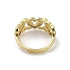 Real 18K Gold Plated Brass Micro Pave Cubic Zirconia Adjustable Rings RJEW-M170-04G-02-3