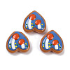 Hanmade Heart Lampwork Beads Strands LAMP-P069-04A-02-2