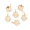 Rhombus Brass Sew on Prong Settings KK-C163-15A-G-1