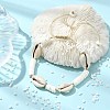 Cowrie Shell & Natural White Shell Beaded Adjsutable Bracelets BJEW-JB13918-4
