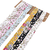 2Sets 2 Styles Polyester Flower Printed Ribbon OCOR-CY0004-52-1