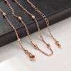 Brass Satellite Chains Necklaces for Women NJEW-D302-28RG-3