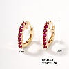 Heart-shaped Diamond Inlaid Hoop Earrings XW0736-5-1