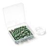100Pcs 8mm Natural Green Spot Jasper Round Beads DIY-LS0002-60-7