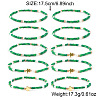 10Pcs Saint Patrick's Day Resin & Brass & Alloy Beads Stretch Bracelets for Women BK9964-1-1