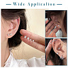 40Pcs 5 Size Crystal Rhinestone Tiny Star Stud Earrings EJEW-TA0001-13-16