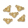 304 Stainless Steel Textured Heart Links Connector Charms STAS-D211-14A-G-1