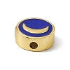 Real 18K Gold Plated Brass Enamel Beads KK-A170-01G-01-2