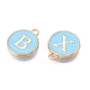 Initial Letter A~Z Alphabet Enamel Charms ENAM-Q437-02-3